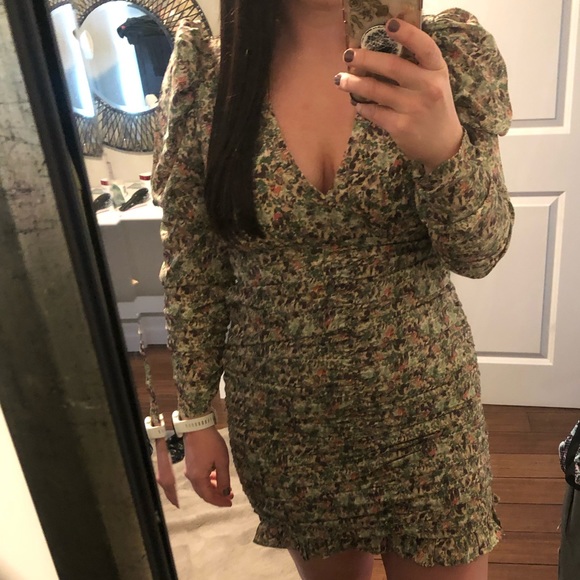 ONLY Long Sleeve Ruching Dress - Picture 5 of 5